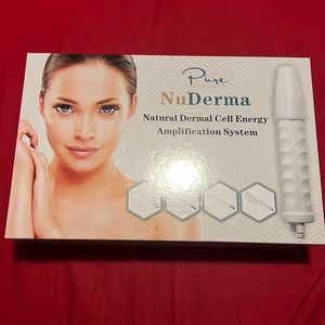 Pure NuDerma White Corded Professional High Frequency Skin Therapy Wand OPEN BOX